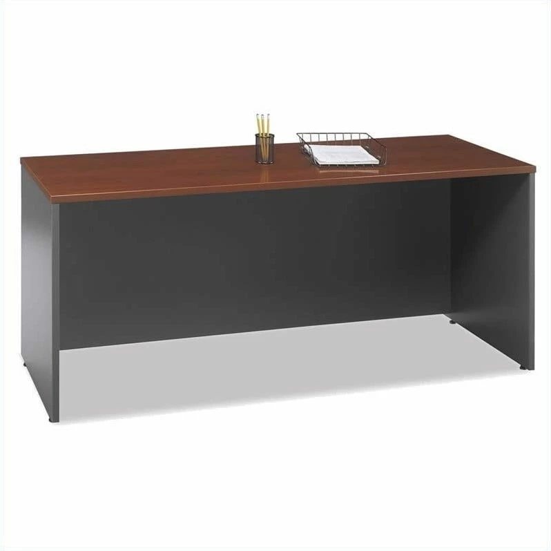 Bush Business Furniture Series C Standard Wood Desk Suite In Mocha Cherry 9 Bush Business Furniture Series C Standard Wood Desk Suite In Mocha Cherry - Image 7