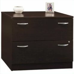 Bush Business Furniture Series C 72" Desk With 2 Lateral Files In Hansen Cherry -CYMAX Sales 13231 2 L