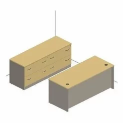 Bush Business Furniture Series C 71" Desk With Lateral File Cabinet