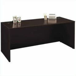 Bush Business Furniture U-Shape Wood Credenza Desk Set In Natural Cherry -CYMAX Sales 13245 2 L 2