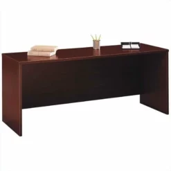 Bush Business Furniture Series C U-shape Desk And Credenza Set In Mocha Cherry -CYMAX Sales 13252 2 L 1