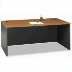 Bush Business Furniture Series C U-Shape Wood Office Suite In Mahogany -CYMAX Sales 13256 2 L