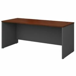 Series C 72W X 30D Office Desk In Mahogany - Engineered Wood -CYMAX Sales 13454 L