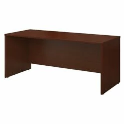 Series C 72W X 30D Office Desk In Mahogany - Engineered Wood -CYMAX Sales 13455 L