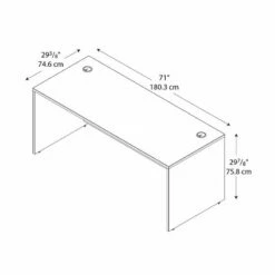 Series C 72W X 30D Office Desk In Mahogany - Engineered Wood -CYMAX Sales 13459 3 L