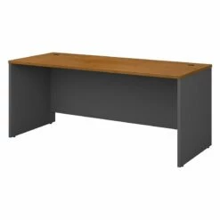 Series C 72W X 30D Office Desk In Mahogany - Engineered Wood