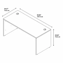 Series C 66W X 30D Office Desk In Hansen Cherry - Engineered Wood -CYMAX Sales 13460 4 L