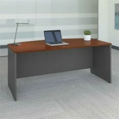 Bush Business Furniture Series C 72" Bow Front Desk Shell In Natural Cherry -CYMAX Sales 13467 1 L 2