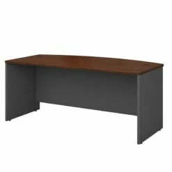 Bush Business Furniture Series C 72" Bow Front Desk Shell In Natural Cherry -CYMAX Sales 13467 L 2
