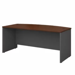 Bush Business Furniture Series C 72" Bow Front Desk Shell Mocha Cherry -CYMAX Sales 13467 L