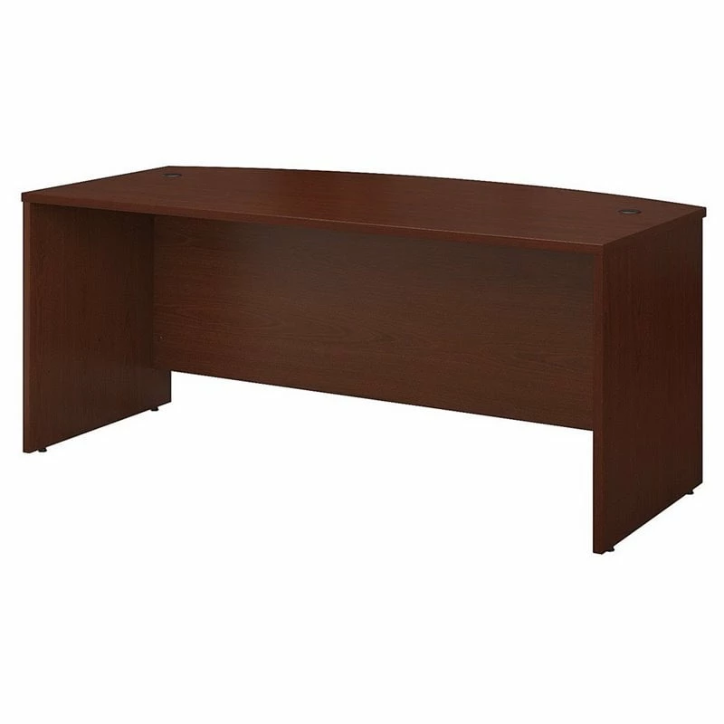 Series C 72" Bow Front Desk Shell In Mahogany - Engineered Wood 9 Series C 72" Bow Front Desk Shell In Mahogany - Engineered Wood - Image 7