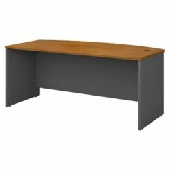 Series C 72" Bow Front Desk Shell In Mahogany - Engineered Wood