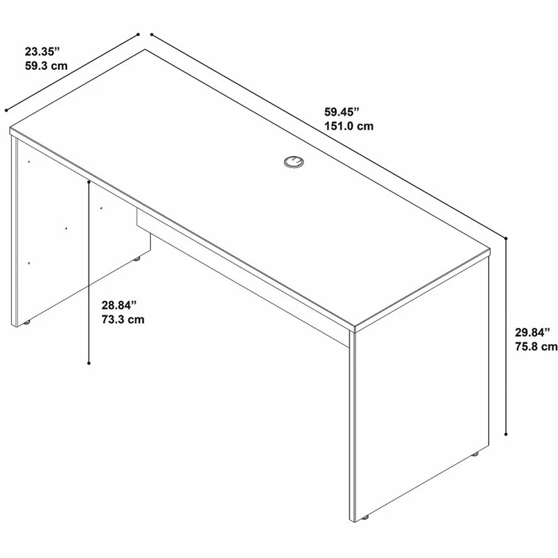 Series C 60W X 24D Credenza Desk In Hansen Cherry - Engineered Wood 11 Series C 60W X 24D Credenza Desk In Hansen Cherry - Engineered Wood - Image 9