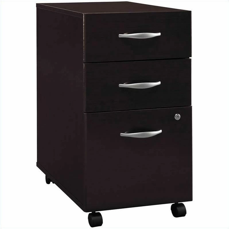 Bush Business Furniture Series C Mocha Cherry Bow Front Desk And Filing Cabinets 7 Bush Business Furniture Series C Mocha Cherry Bow Front Desk And Filing Cabinets - Image 5