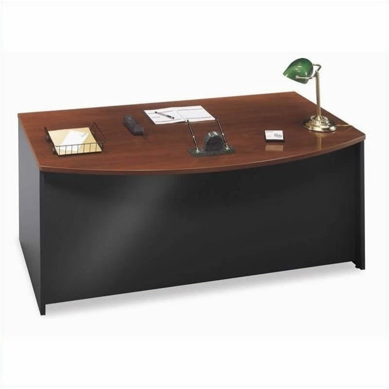 Bush Business Furniture Series C Mocha Cherry Bow Front Desk And Filing Cabinets 5 Bush Business Furniture Series C Mocha Cherry Bow Front Desk And Filing Cabinets - Image 3