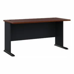 Series A 60W Office Desk In Hansen Cherry And Galaxy - Engineered Wood
