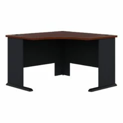 Series A 48W Corner Desk In Natural Cherry And Slate - Engineered Wood