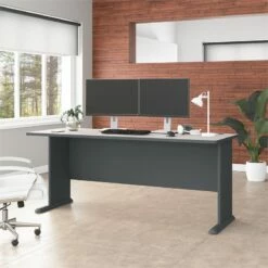 Series A 72W Office Desk In Slate And White Spectrum - Engineered Wood 24 Series A 72W Office Desk In Slate And White Spectrum - Engineered Wood -CYMAX Sales 13742 5 L