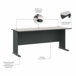 Series A 72W Office Desk In Slate And White Spectrum - Engineered Wood 25 Series A 72W Office Desk In Slate And White Spectrum - Engineered Wood -CYMAX Sales 13742 7 L