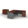 Bush Business Furniture Series C 4-Piece L-Shape Computer Desk In Hansen Cherry 1 Bush Business Furniture Series C 4-Piece L-Shape Computer Desk In Hansen Cherry -CYMAX Sales 13815 L