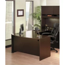 Bush Business Furniture Series C Mocha Cherry L-Shaped Desk -CYMAX Sales 13846 L