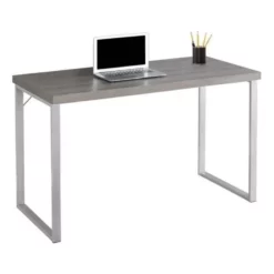 Computer Desk Home Office Laptop 48"L Work Metal Laminate Brown Grey