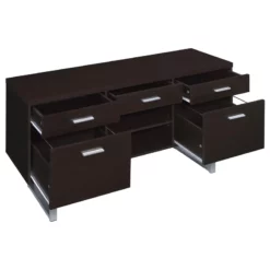Coaster Lawtey Modern Wood 5-drawer Credenza With Adjustable Shelf Cappuccino 24 Coaster Lawtey Modern Wood 5-drawer Credenza With Adjustable Shelf Cappuccino -CYMAX Sales 1404757 16 L
