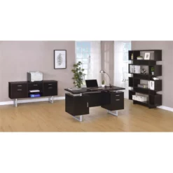 Coaster Lawtey Modern Wood 5-drawer Credenza With Adjustable Shelf Cappuccino 26 Coaster Lawtey Modern Wood 5-drawer Credenza With Adjustable Shelf Cappuccino -CYMAX Sales 1404757 18 L