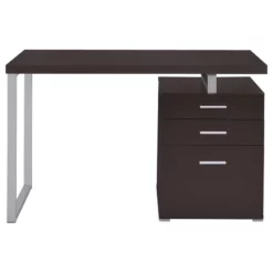 Coaster Brennan 3-Drawer Wood Office Desk Weathered Gray And Silver 36 Coaster Brennan 3-Drawer Wood Office Desk Weathered Gray And Silver -CYMAX Sales 1404776 4 L
