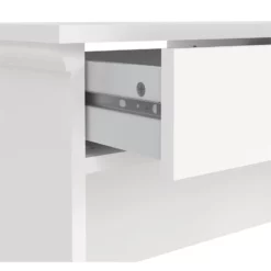 Tvilum Sonoma Home Office Writing Desk With 2 Drawers In White -CYMAX Sales 1439680 23 L