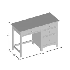 Furniture Of America Dimanche Transitional Solid Wood Kids Desk In Dark Walnut -CYMAX Sales 1445996 5 L