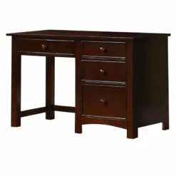 Furniture Of America Dimanche Transitional Solid Wood Kids Desk In Dark Walnut