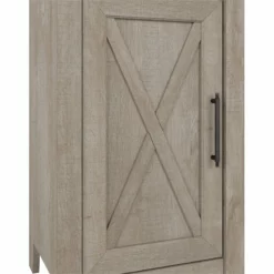 Key West 54W Computer Desk With Storage In Linen White Oak - Engineered Wood -CYMAX Sales 1453745 15 L 2