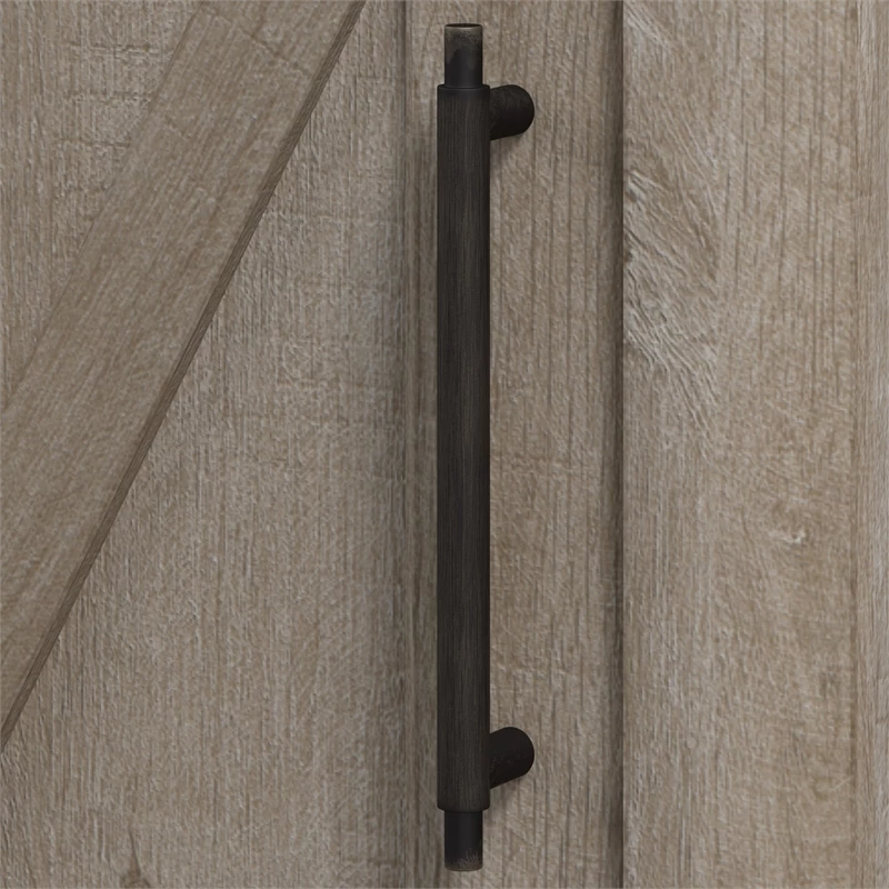 Key West Secretary Desk With Keyboard Tray And Storage Cabinet In Gray 10 Key West Secretary Desk With Keyboard Tray And Storage Cabinet In Gray - Image 8