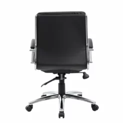 Boss Office CaressoftPlus Executive Mid-Back Chair In Black -CYMAX Sales 1459520 5 L