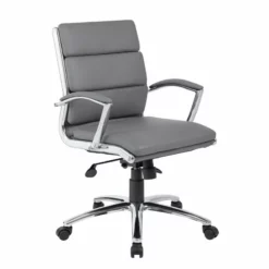 Boss Office CaressoftPlus Executive Mid-Back Chair In Black -CYMAX Sales 1459521 L