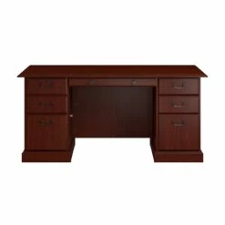 Kathy Ireland Office By Bennington Credenza In Harvest Cherry -CYMAX Sales 1460481 8 L