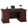 Pemberly Row Executive Desk In Cherry - Engineered Wood -CYMAX Sales 1461567 L