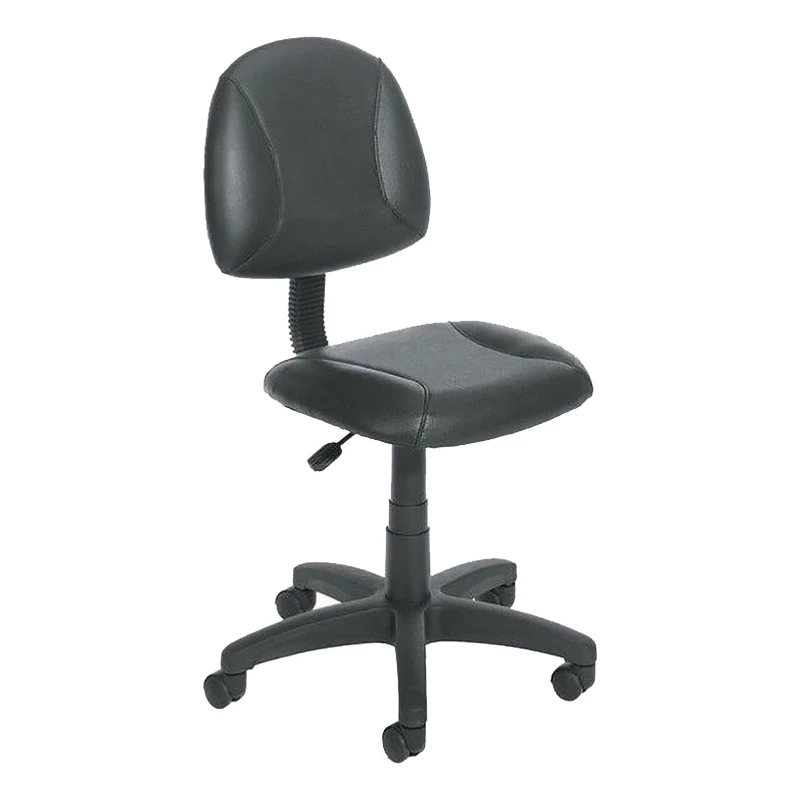 Pemberly Row Leather Adjustable Deluxe Posture Office Chair In Black 3 Pemberly Row Leather Adjustable Deluxe Posture Office Chair In Black