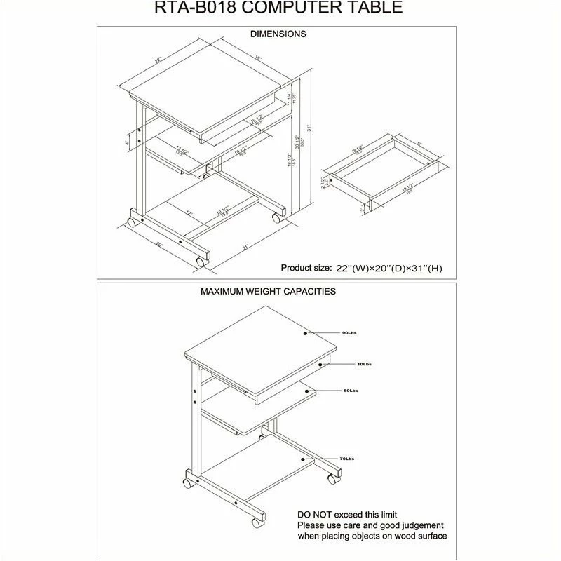 Pemberly Row Metal Computer Student Laptop Desk In Graphite 4 Pemberly Row Metal Computer Student Laptop Desk In Graphite - Image 2
