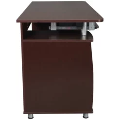 Pemberly Row 48" Transitional Wood Super Storage Computer Desk In Chocolate -CYMAX Sales 1462028 13 L
