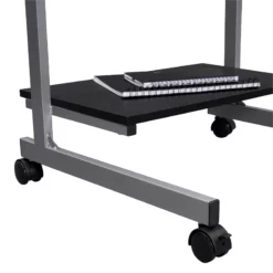 Pemberly Row Wood Top Computer Work Station In Graphite 31 Pemberly Row Wood Top Computer Work Station In Graphite -CYMAX Sales 1462181 22 L