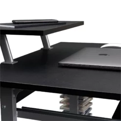 Pemberly Row Wood Top Computer Work Station In Graphite 32 Pemberly Row Wood Top Computer Work Station In Graphite -CYMAX Sales 1462181 23 L