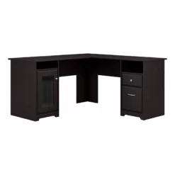 Pemberly Row 60" Modern Engineered Wood L Shaped Computer Desk In Espresso Oak -CYMAX Sales 1462281 10 L