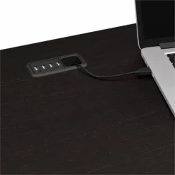 Pemberly Row 60" Transitional Engineered Wood L-Computer Desk In Harvest Cherry -CYMAX Sales 1462281 13 L 1