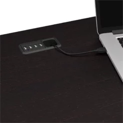 Pemberly Row 60" Modern Engineered Wood L Shaped Computer Desk In Espresso Oak -CYMAX Sales 1462281 13 L