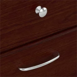 Pemberly Row 60" Transitional Engineered Wood L-Computer Desk In Harvest Cherry -CYMAX Sales 1462576 10 L 1