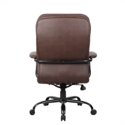 Pemberly Row Faux Leather Seat Height Adjustment Office Chair In Bomber Brown -CYMAX Sales 1463275 5 L