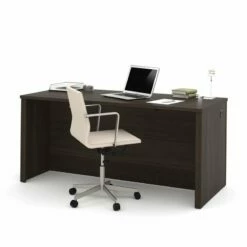 Bestar Embassy 66" Executive Desk In Dark Chocolate