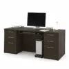 Bestar Embassy 71" Executive Desk In Dark Chocolate